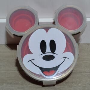 Disney Mickey Mouse Collapsable 3 Compartment Snack Container